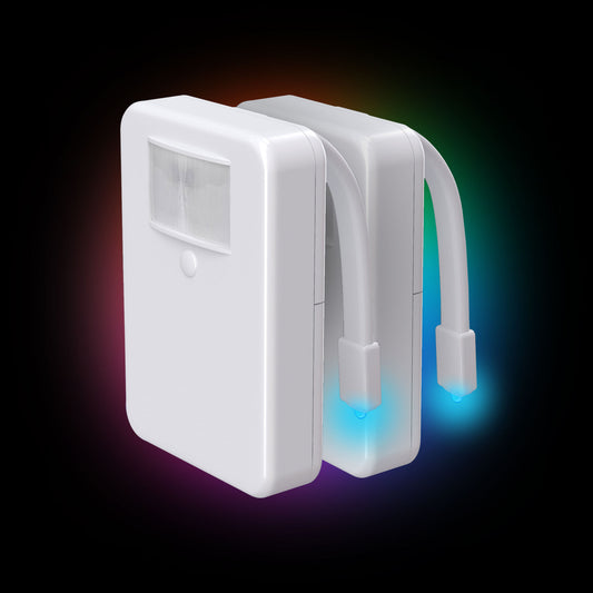 Advanced 16-Color Infrared-Sensor LED Toilet Light, Internal Memory, Light Detection - 2 Pack