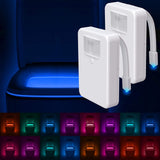 Advanced 16-Color Infrared-Sensor LED Toilet Light, Internal Memory, Light Detection - 2 Pack